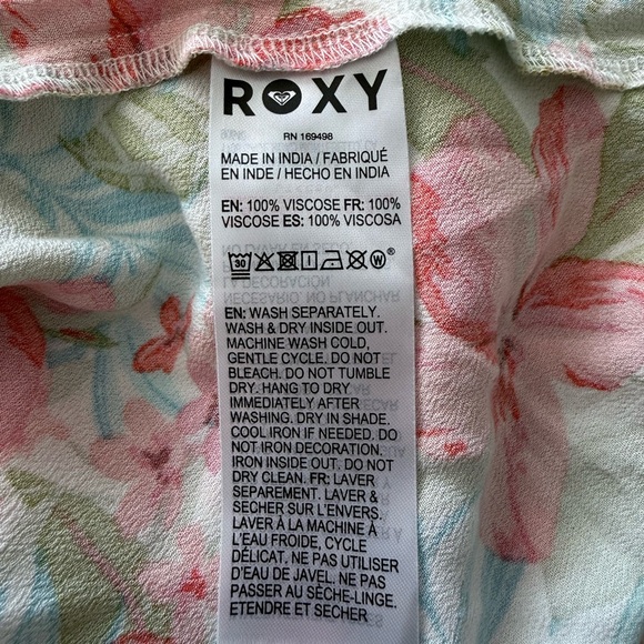 Roxy Daydreamer Floral Maxi Coastal Clean Girl Summer beach Sundress Size Medium - Picture 5 of 6